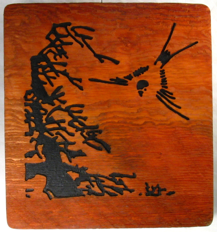 picture of carving entitled Swallow at Sunset